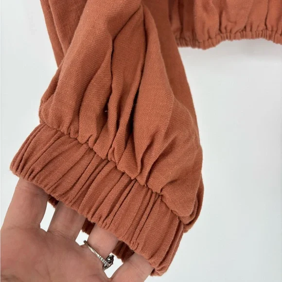 GIRL AND THE SUN EMORY QUARTER LENGTH PUFF SLEEVE CROP TOP - Picture 8 of 13